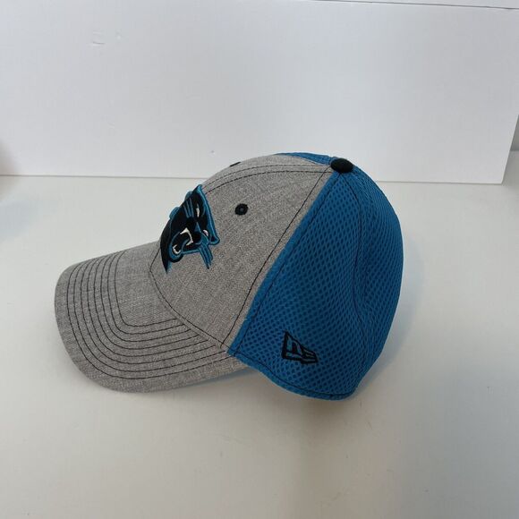 NFL Carolina Panthers New Era 39Thirty Stretch Baseball Cap Hat S/M Gray & Blue - Picture 3 of 8